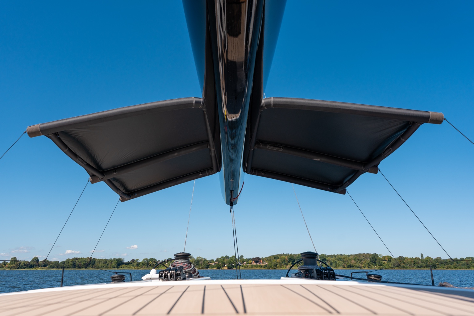 Volamare sun protection on a yacht